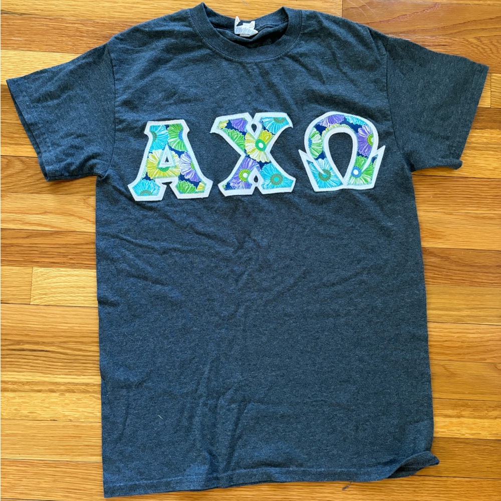 AXO sorority shirt, embroidered